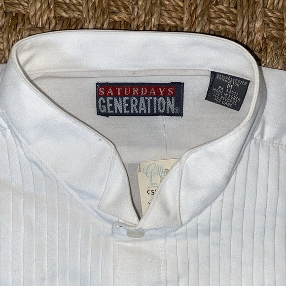 NWT Vintage Tuxedo Shirt Saturdays Generation sz Med - Picture 3 of 6